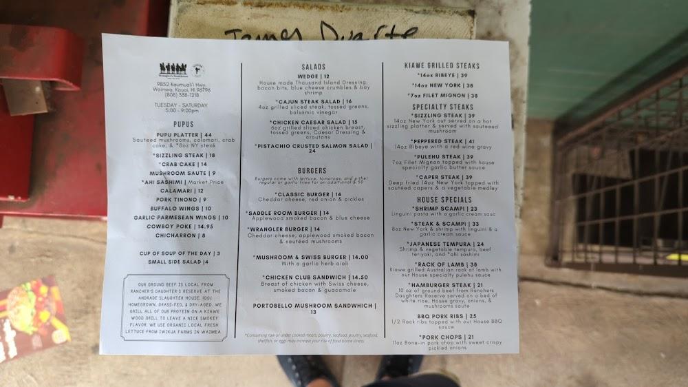 The Saddle Room Menu image 3